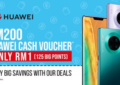 Redeem RM200 HUAWEI Cash Voucher with only RM1 (125 BIG Points)