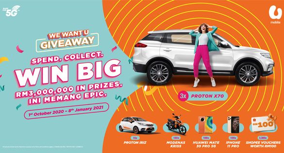 U Mobile Rewards Customers with RM 3 Million worth of Prizes in We Want U, the Telco’s Biggest Giveaway Campaign yet