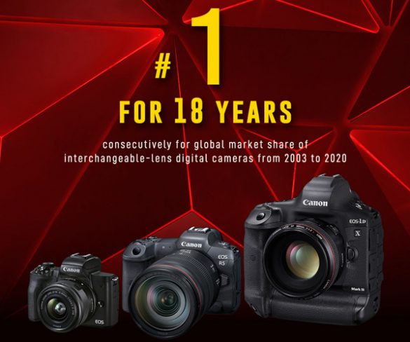 Canon celebrates 18th Consecutive Year of No. 1 Share of Global Interchangeable-Lens Digital Camera Market