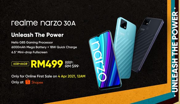 realme unveils narzo 30a and Three Gaming Accessories for Young Players in Malaysia