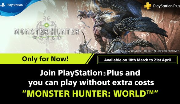 “Monster Hunter: World” franchise offer to PlayStation®Plus Members
